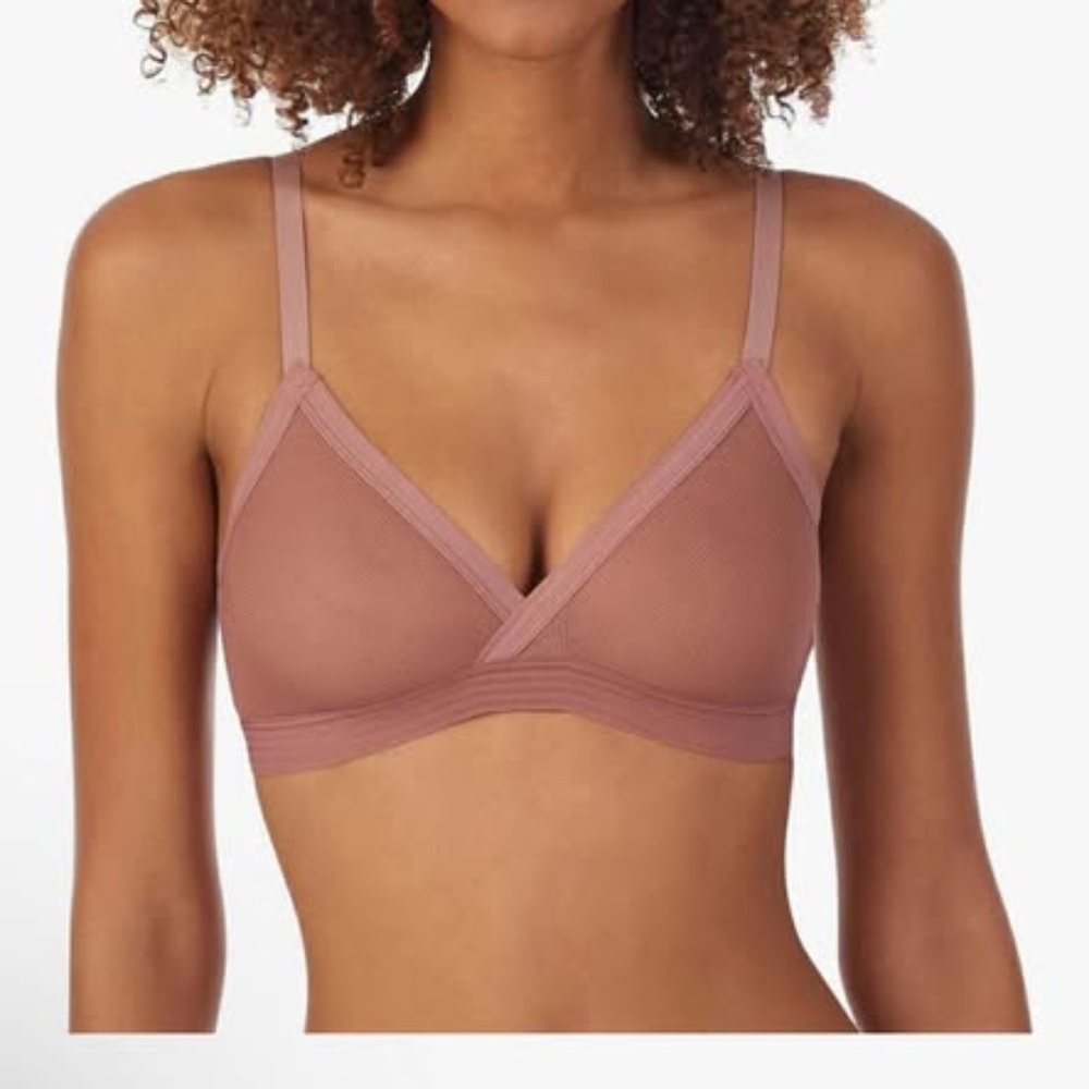 DKNY sheer Stripe Bralette Size XL